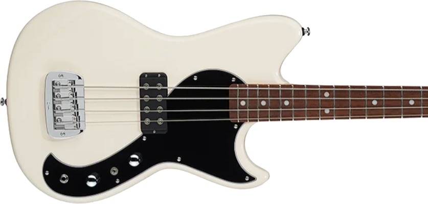 G&l Fallout Shortscale Bass Tribute Ss Rw - Olympic White - Basse Électrique Solid Body - Variation 1