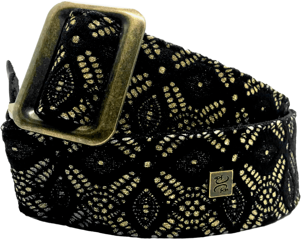 Get M Get M Rock'n'roll Black & Gold Brocade - Sangle Courroie - Main picture