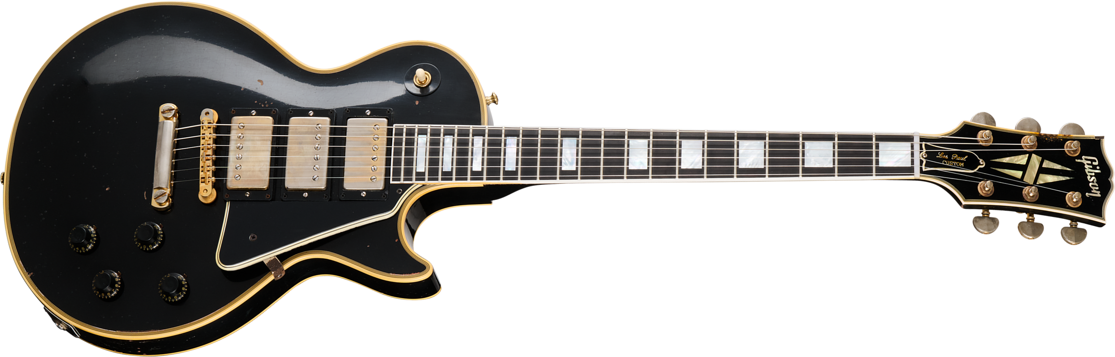 Gibson Custom Shop Eric Clapton Les Paul Custom 1958 Signature 2h Ht Eb - Murphy Lab Ebony - Guitare Électrique Single Cut - Main picture