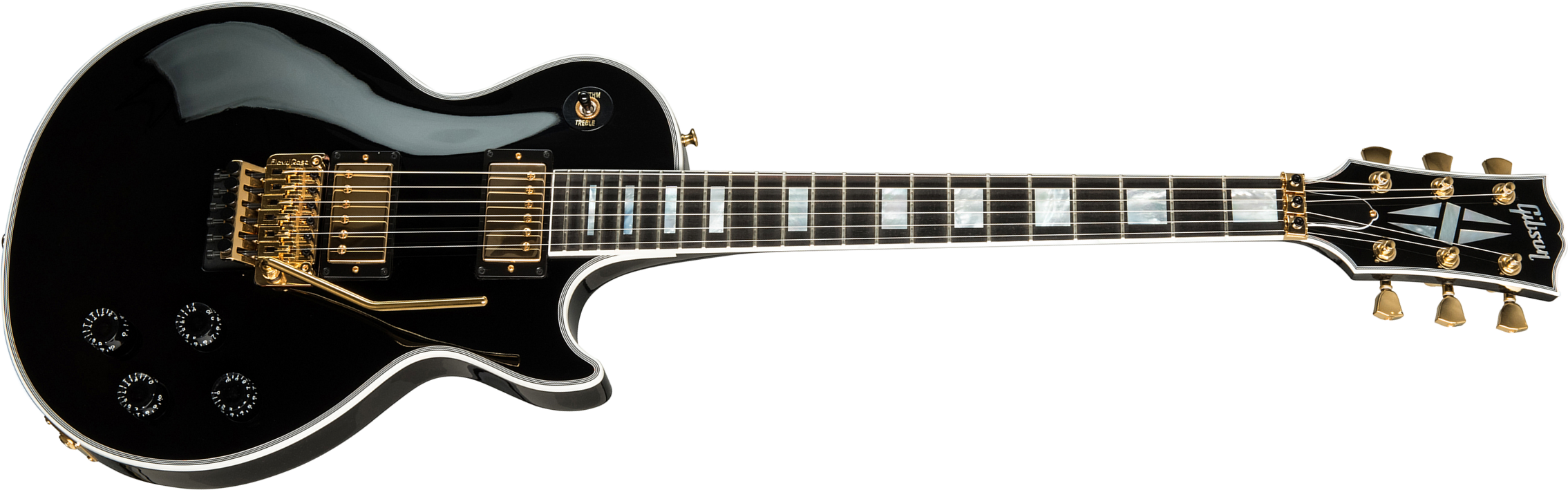 Gibson Custom Shop Les Paul Axcess Custom Floyd Rose 2019 2h Fr Eb - Gloss Ebony - Guitare Électrique Single Cut - Main picture