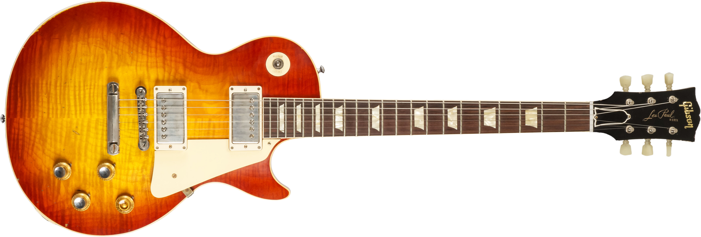 Gibson Custom Shop Les Paul Standard 1960 Reissue 2h Ht Rw #001144 - Murphy Lab Light Aged Tomato Soup Burst - Guitare Électrique Single Cut - Main pi