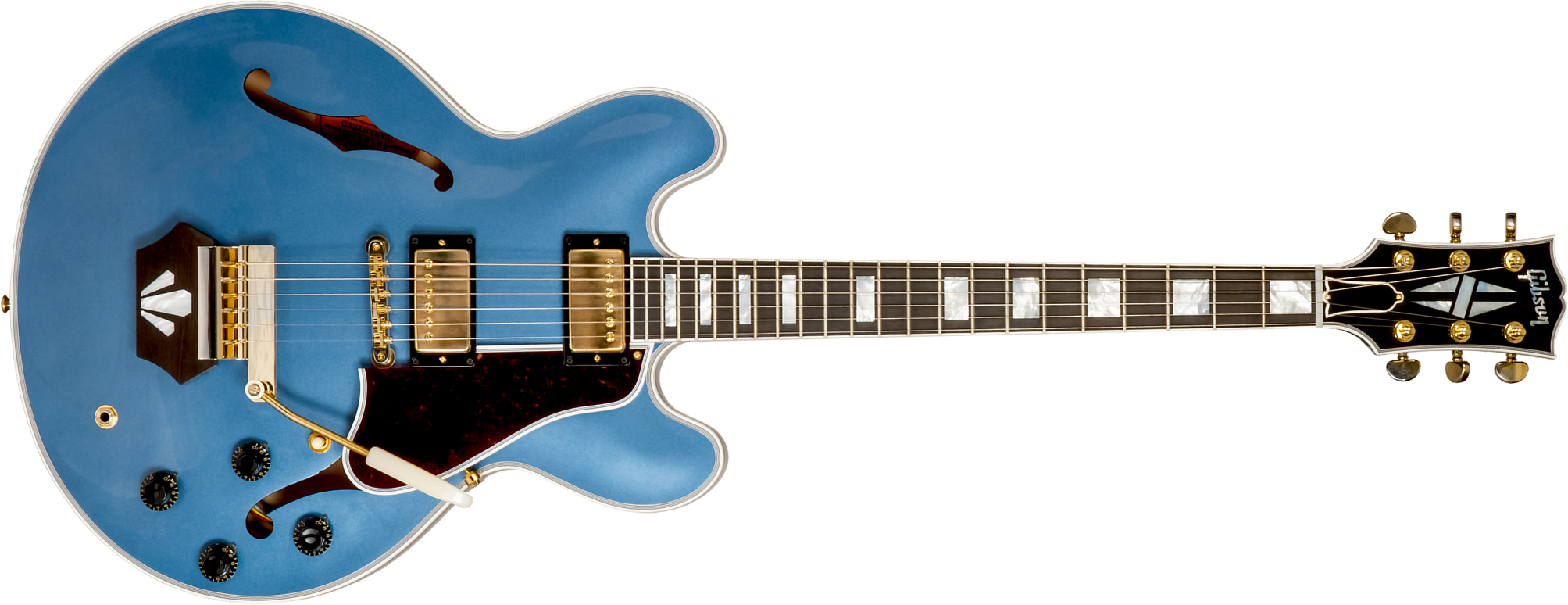 Gibson Custom Shop M2m Es-355 Maestro 2h Trem Eb #a940193 - Vos Pelham Blue - Guitare Électrique 3/4 Caisse & Jazz - Main picture
