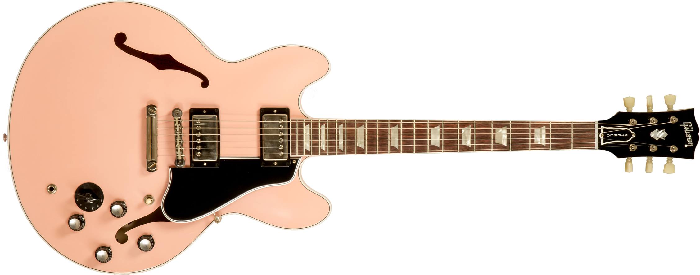 Gibson Custom Shop M2m Es345 1964 2h Ht Rw #140689 - Vos Antique Shell Pink - Guitare Électrique 1/2 Caisse - Main picture