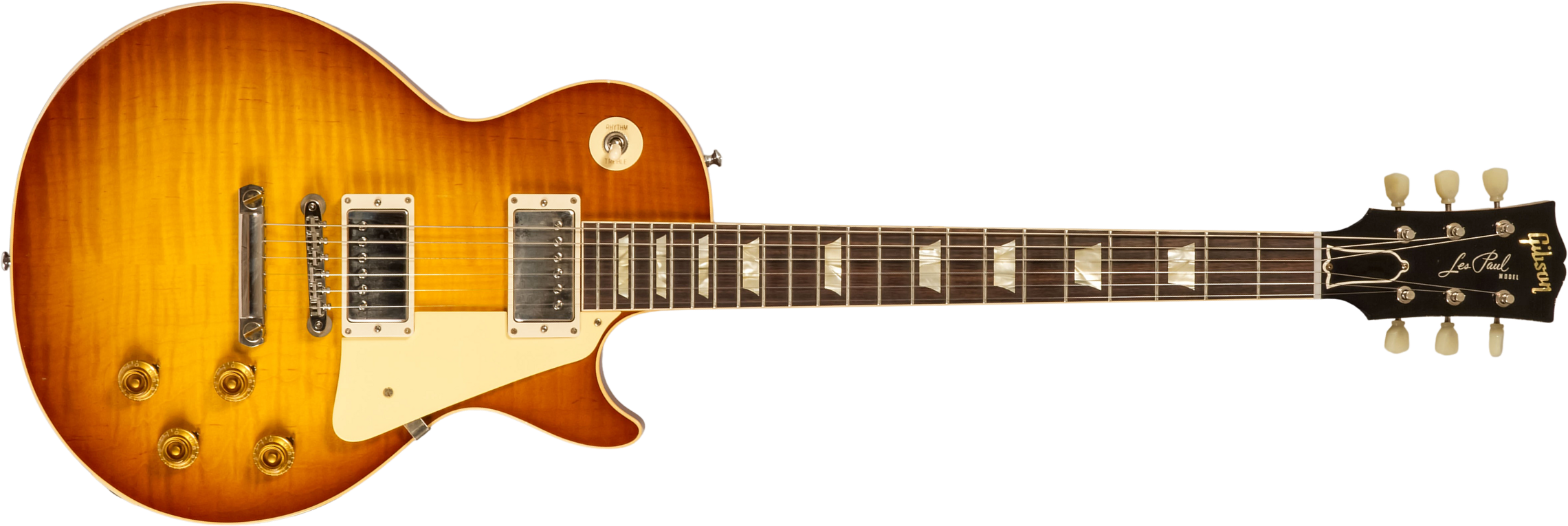 Gibson Custom Shop M2m Les Paul Standard 1959 2h Ht Rw #932130 - Murphy Lab Light Aged Golden Poppy Burst - Guitare Électrique Single Cut - Main pictu