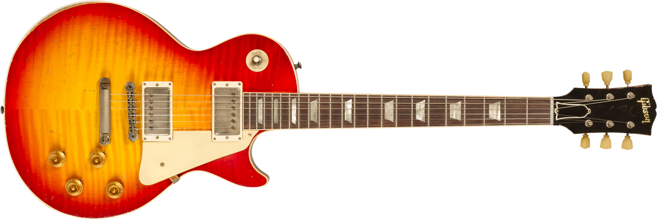 Gibson Custom Shop M2m Les Paul Standard 1959 Reissue 2h Ht Rw #934253 - Murphy Lab Heavy Aged Washed Cherry - Guitare Électrique Single Cut - Main pi