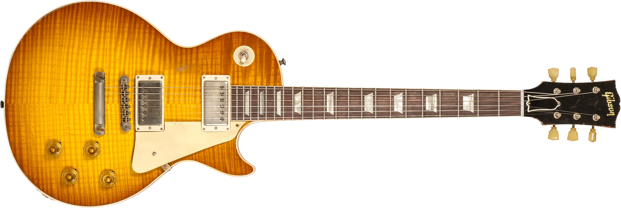 Gibson Custom Shop M2m Les Paul Standard 1959 Reissue 2h Ht Rw #934257 - Murphy Lab Heavy Aged Golden Poppy Burst - Guitare Électrique Single Cut - Ma