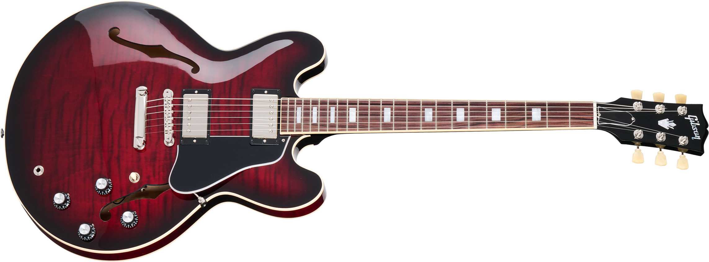 Gibson Es-335 Figured Original Custom Color 2h Ht Rw - Blood Moon Burst - Guitare Électrique 1/2 Caisse - Main picture