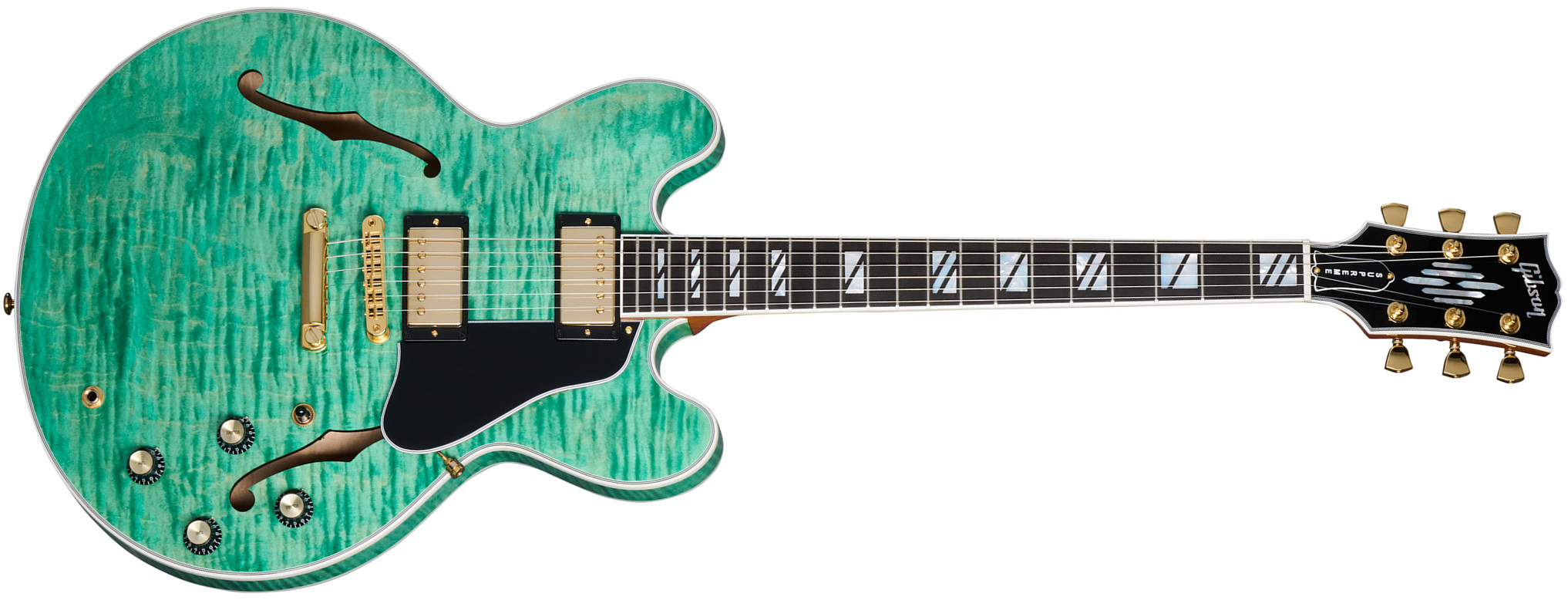 Gibson Es Supreme 2h Ht Eb - Seafoam Green - Guitare Électrique 1/2 Caisse - Main picture