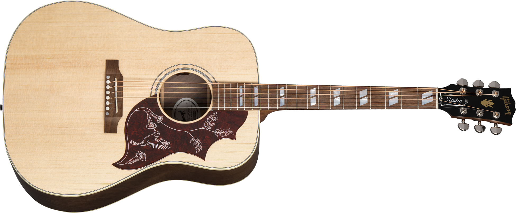 Gibson Hummingbird Studio Walnut Modern 2024 Dreadnought Epicea Noyer Noy - Satin Natural - Guitare Folk - Main picture