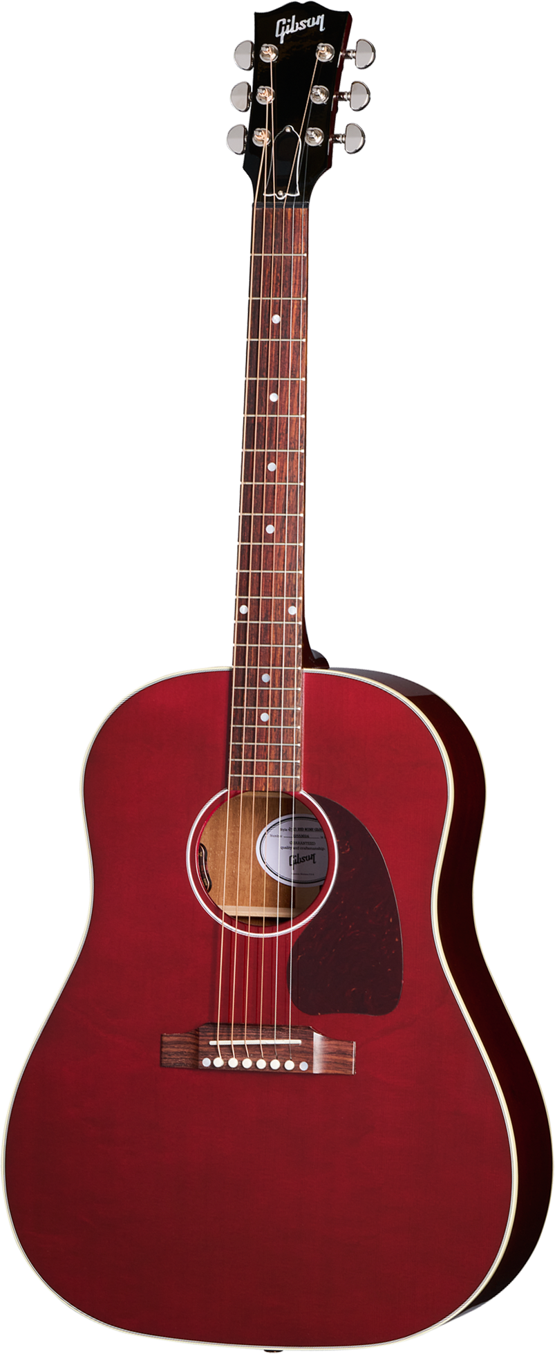 Gibson J-45 Special Dreadnought Epicea Acajou Rw - Satin Wine Red - Guitare Folk - Main picture