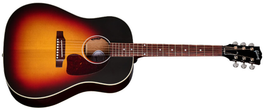 Gibson J-45 Standard Modern Dreadnought Epicea Acajou Rw - Vos Tri Burst - Guitare Folk - Main picture