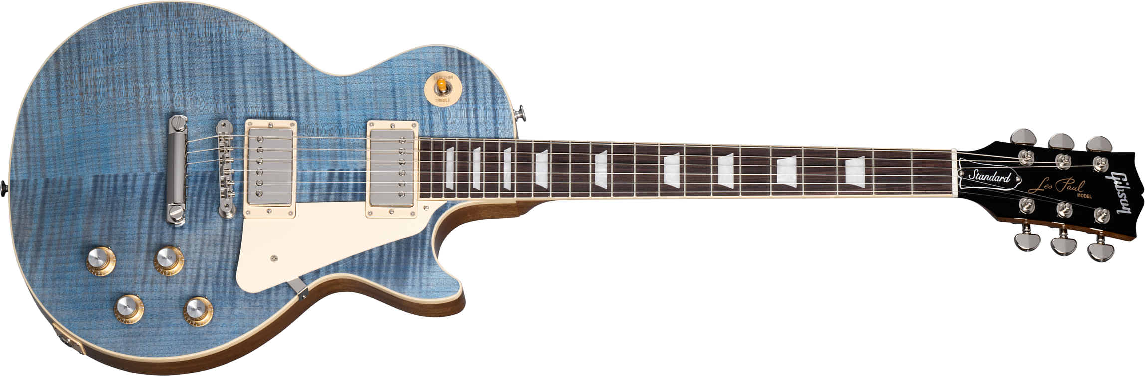 Gibson Les Paul Standard 60s Figured Original 2h Ht Rw - Ocean Blue - Guitare Électrique Single Cut - Main picture