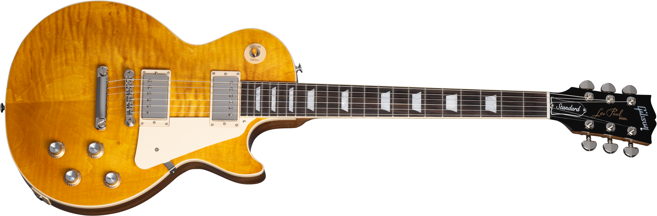 Gibson Les Paul Standard 60s Figured Original 2h Ht Rw - Honey Amber - Guitare Électrique Single Cut - Main picture