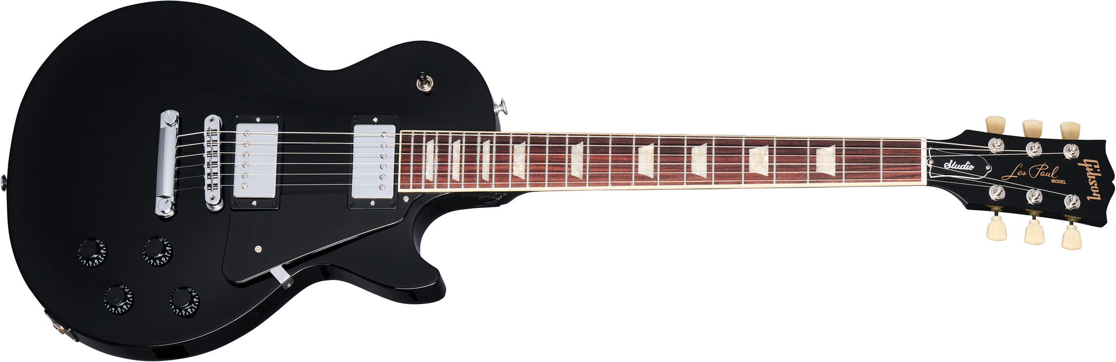 Gibson Les Paul Studio 2h Burstbucker Pro Ht Rw - Ebony - Guitare Électrique Single Cut - Main picture