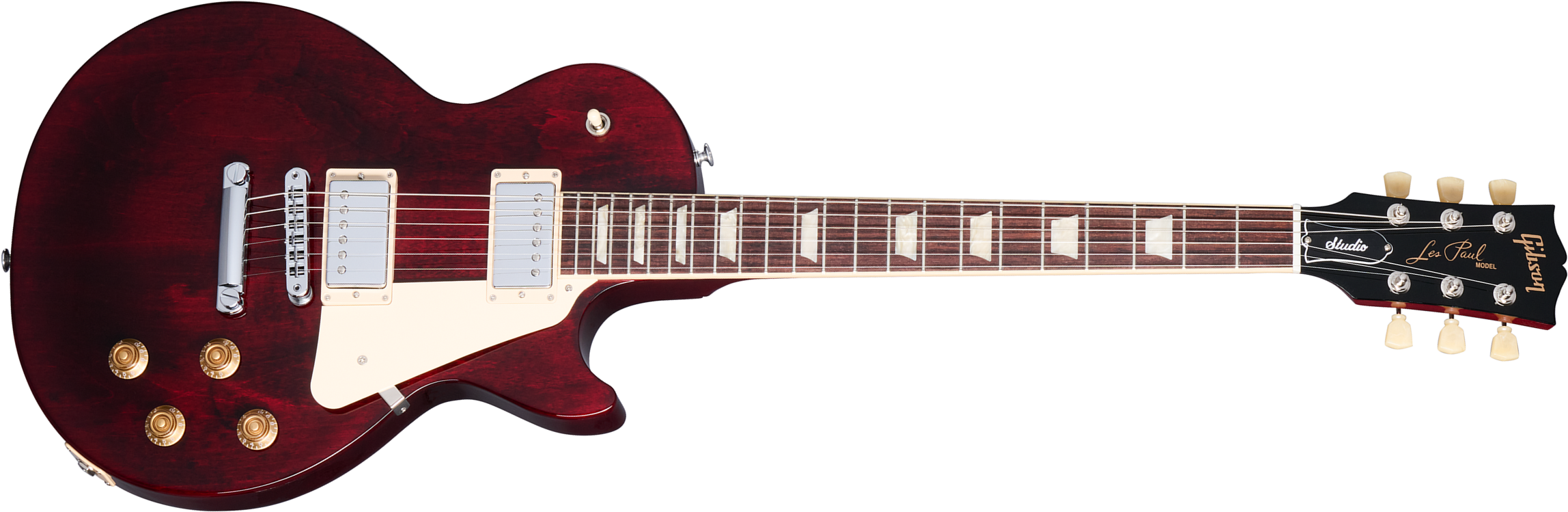 Gibson Les Paul Studio 2h Burstbucker Pro Ht Rw - Wine Red - Guitare Électrique Single Cut - Main picture