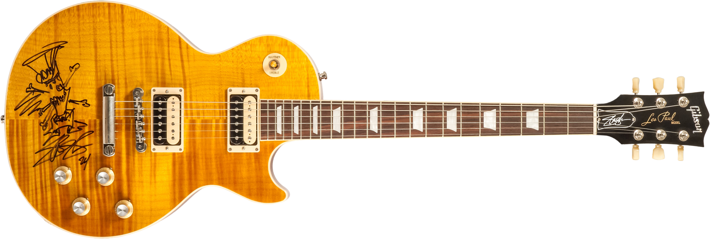 Gibson Slash Les Paul Standard 50's Signed Signature 2h Ht Rw #206630069 - Appetite Amber - Guitare Électrique Single Cut - Main picture