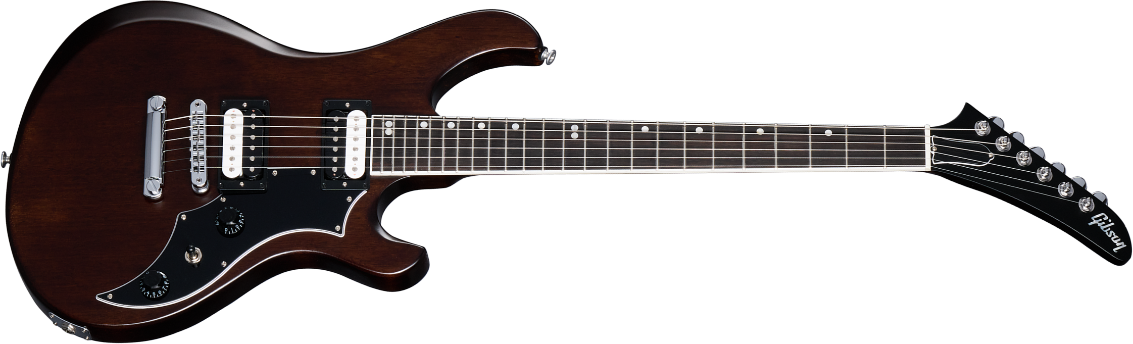 Gibson Victory Usa 2h Ht Eb - Dark Walnut Satin - Guitare Électrique Double Cut - Main picture