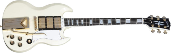 Gibson Custom Shop 60th Anniversary 1961 SG Les Paul Custom - Vos aged polaris white