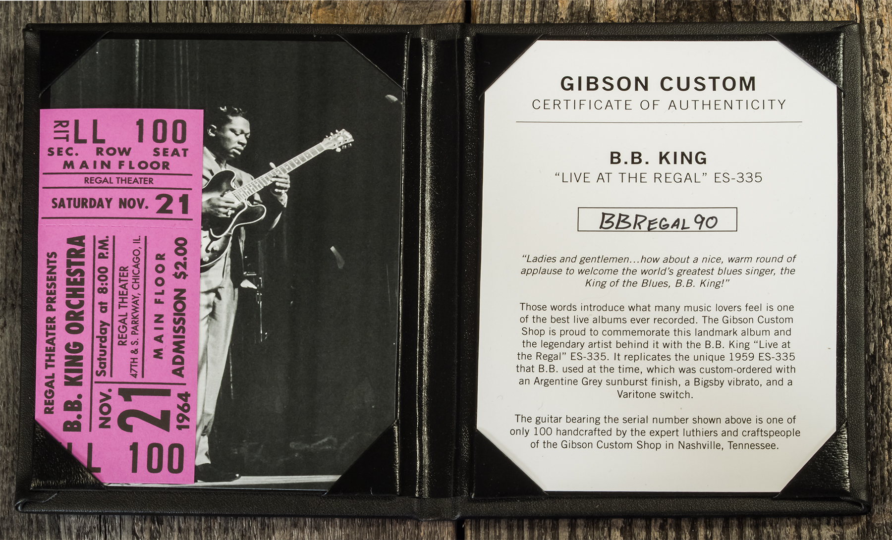 Gibson Custom Shop B.B. King Live At The Regal ES-335 #BBREGAL90 ...