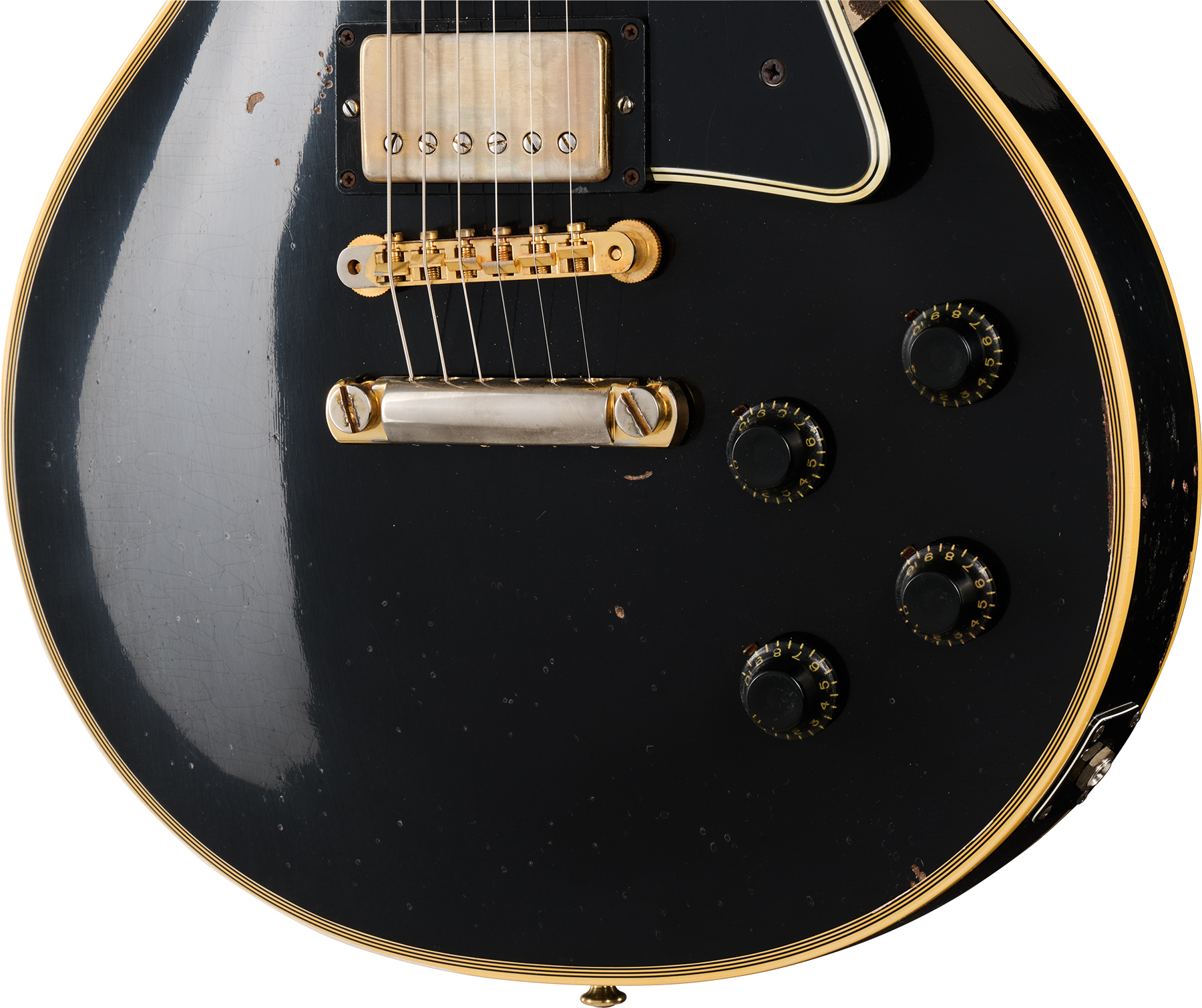 Gibson Custom Shop Eric Clapton Les Paul Custom 1958 Signature 2h Ht Eb - Murphy Lab Ebony - Guitare Électrique Single Cut - Variation 4