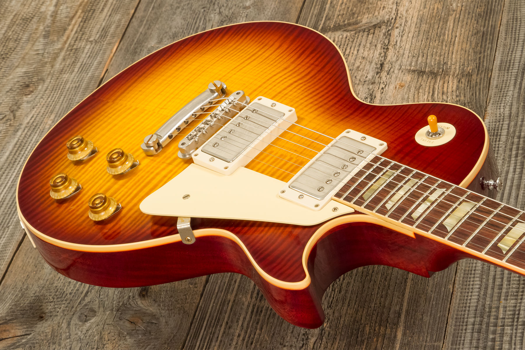 Gibson Custom Shop Les Paul Standard 1959 Reissue 2h Ht Rw #912456 - Vos Iced Tea Burst - Guitare Électrique Single Cut - Variation 5