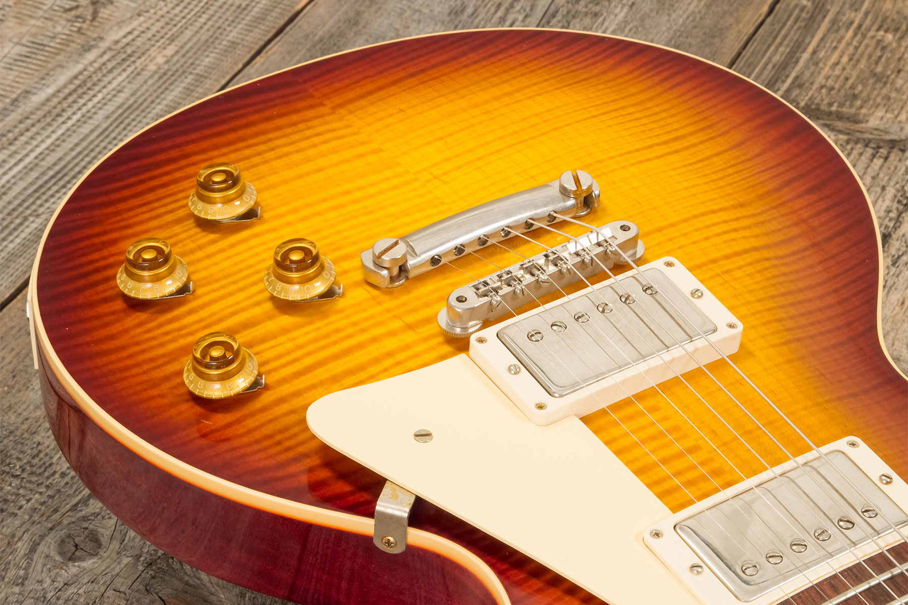 Gibson Custom Shop Les Paul Standard 1959 Reissue 2h Ht Rw #912456 - Vos Iced Tea Burst - Guitare Électrique Single Cut - Variation 6