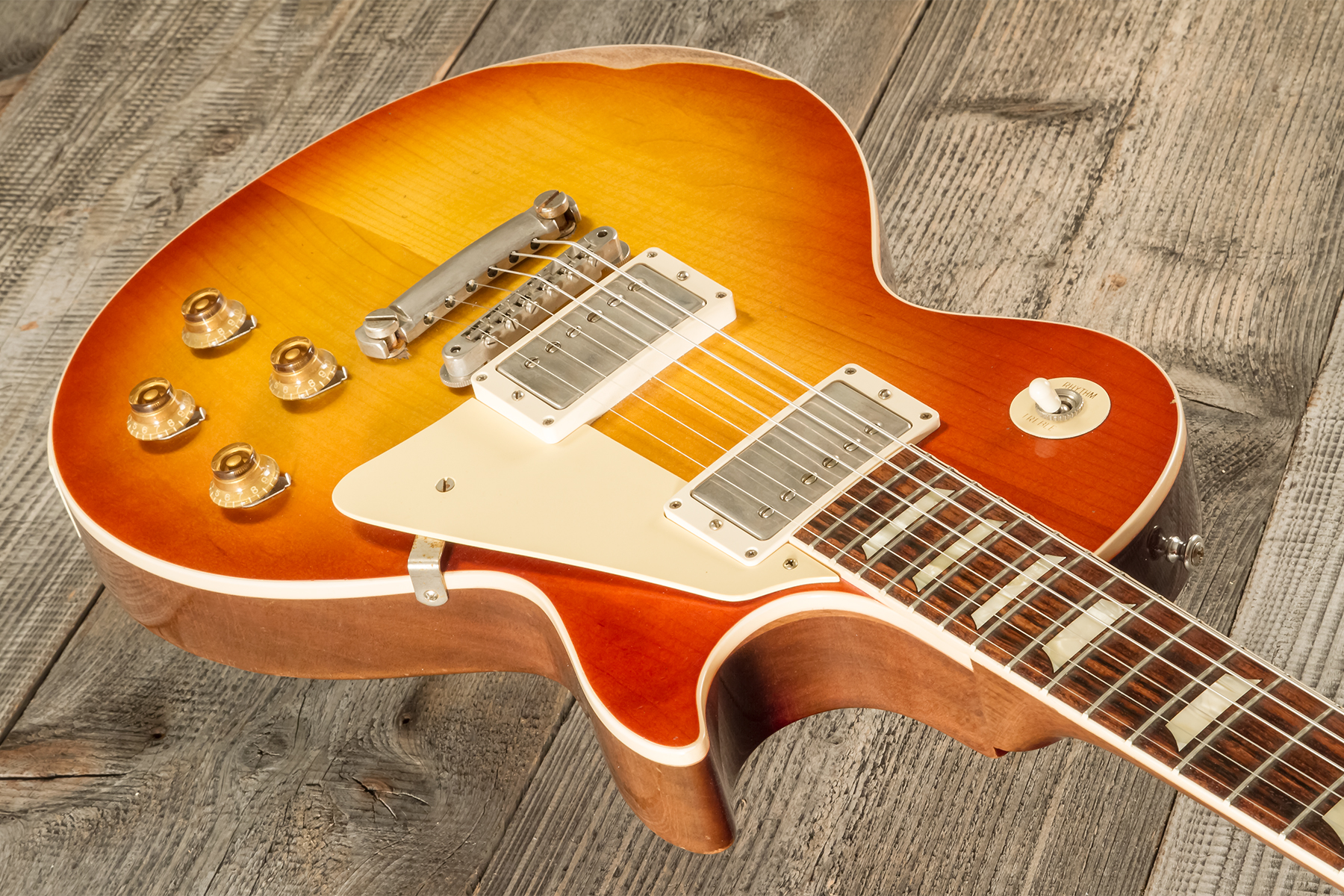 Gibson Custom Shop M2m Les Paul Standard 1958 2h Ht Rw #891404 - Heavy Aged '58 Burst - Guitare Électrique Single Cut - Variation 2