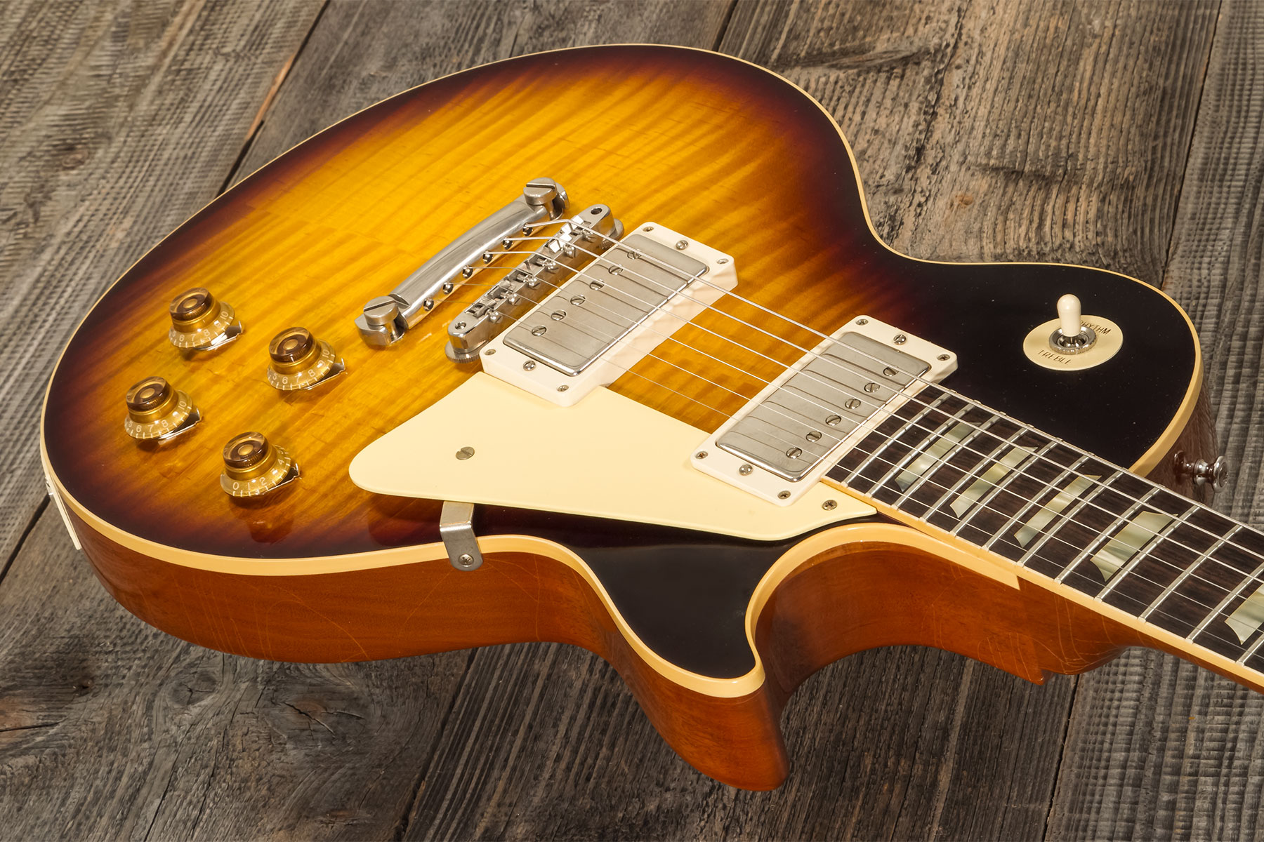 Gibson Custom Shop M2m Les Paul Standard 1959 2h Ht Rw #932147 - Murphy Lab Ultra Light Aged Kindred Burst - Guitare Électrique Single Cut - Variation