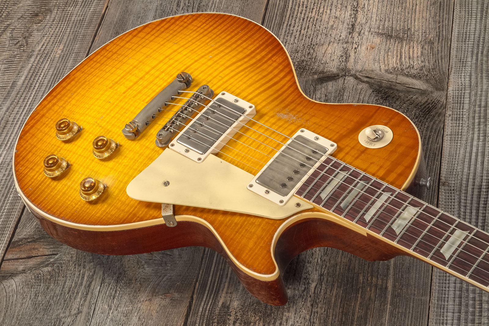 Gibson Custom Shop M2m Les Paul Standard 1959 Reissue 2h Ht Rw #934257 - Murphy Lab Heavy Aged Golden Poppy Burst - Guitare Électrique Single Cut - Va