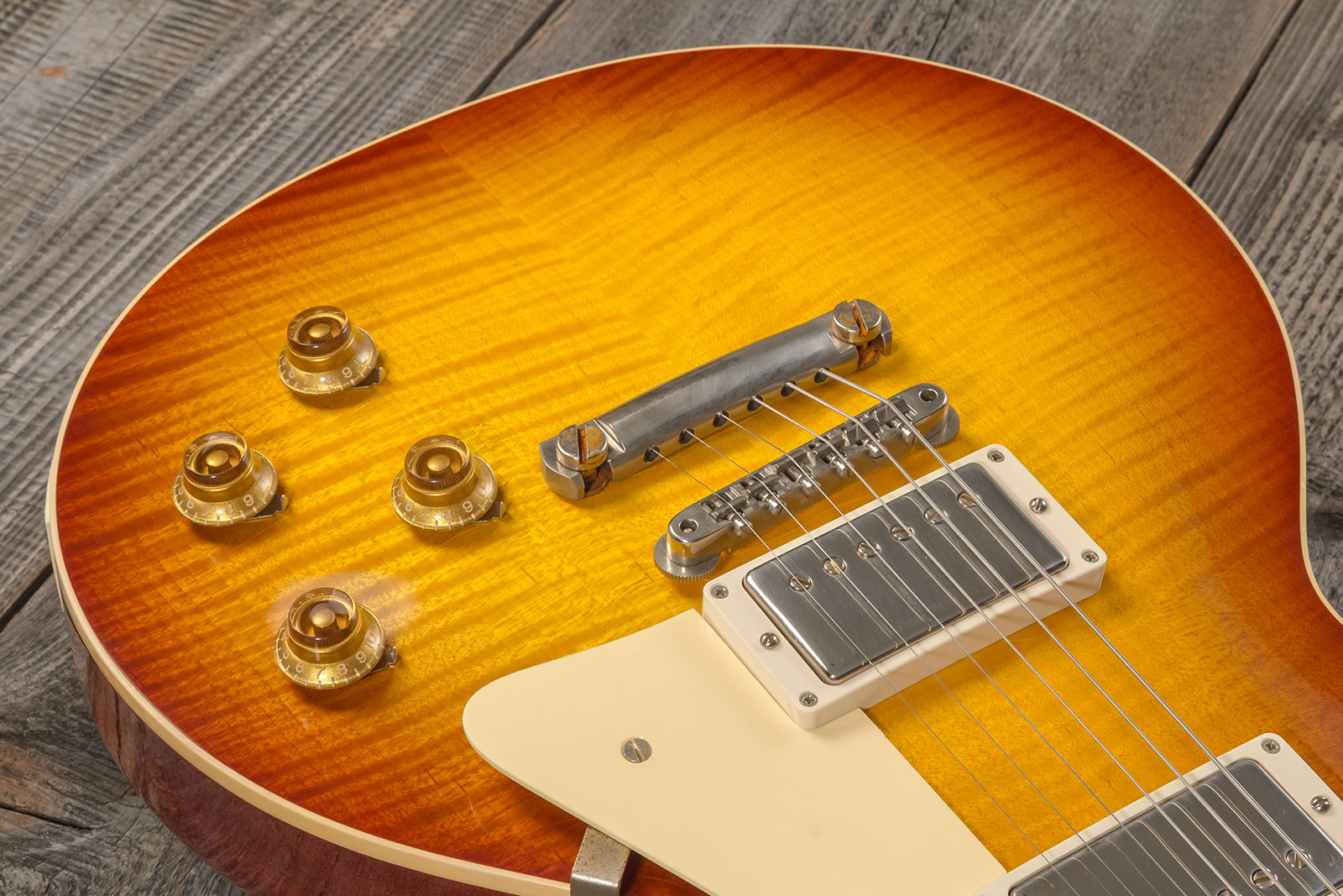 Gibson Custom Shop M2m Les Paul Standard 1959 Reissue 2h Ht Rw #934287 - Murphy Lab Ultra Light Aged Ice Tea Burst - Guitare Électrique Single Cut - V