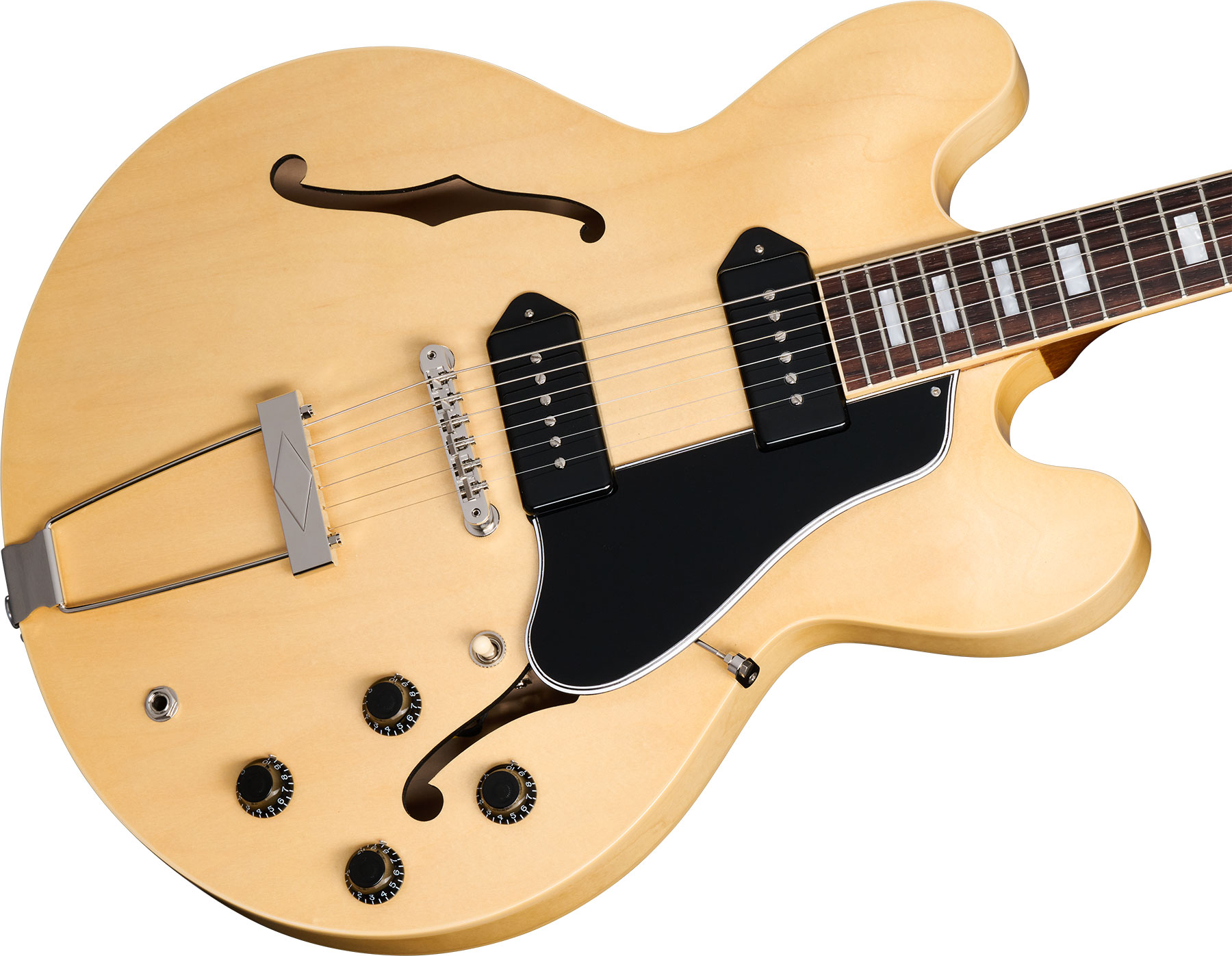 Gibson Es-330 2s P90 Ht Rw - Antique Natural - Guitare Électrique 1/2 Caisse - Variation 3