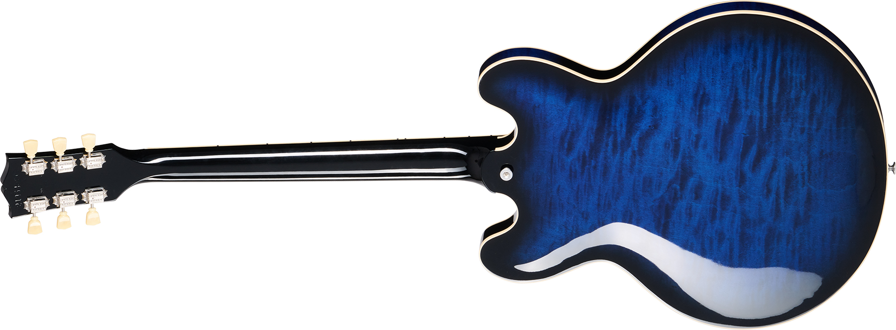 Gibson Es-335 Figured Original Custom Color 2h Ht Rw - Deep Ocean Burst - Guitare Électrique 1/2 Caisse - Variation 1