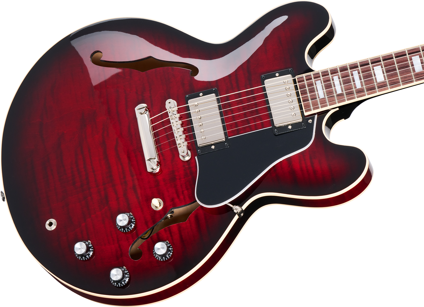 Gibson Es-335 Figured Original Custom Color 2h Ht Rw - Blood Moon Burst - Guitare Électrique 1/2 Caisse - Variation 3