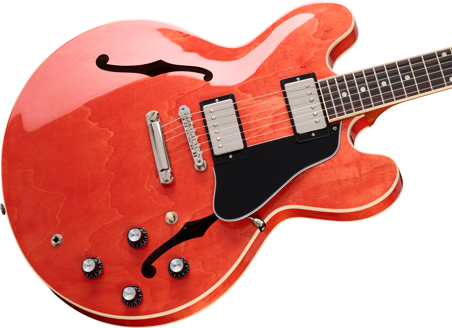 Gibson Es-335 Original Custom Color 2h Ht Rw - Watermelon - Guitare Électrique 1/2 Caisse - Variation 3