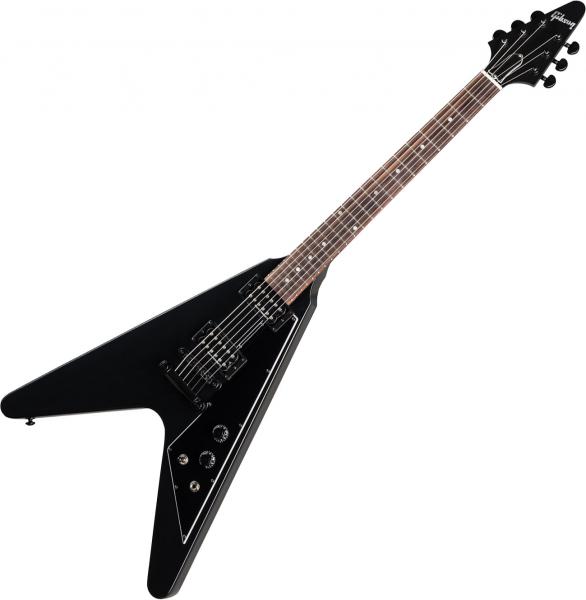 Guitarra Eléctrica De Cuerpo Sólido Gibson Flying V B 2 Satin Ebony Negro 3063