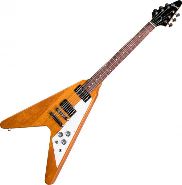 activering Poort matras Solid body elektrische gitaar Gibson Flying V - antique natural natural