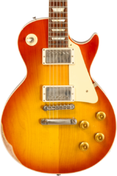 Guitare électrique single cut Gibson Custom Shop M2M 1958 Les Paul Standard #891404 - Heavy Aged '58 Burst