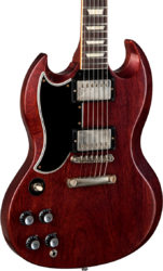 Guitare électrique double cut Gibson Custom Shop 1961 SG Standard Reissue Stop Bar LH - VOS Cherry Red