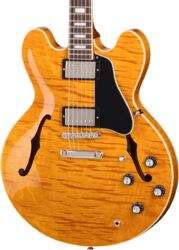 Guitare électrique 1/2 caisse Gibson ES-335 Figured Custom Color - Honey Amber