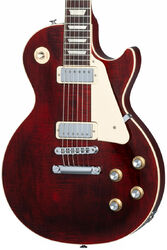 Guitare électrique single cut Gibson Les Paul 70s Deluxe Plain Top - wine red