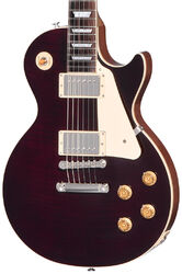 Guitare électrique single cut Gibson Les Paul Standard 50s Figured Custom Color - Translucent Oxblood