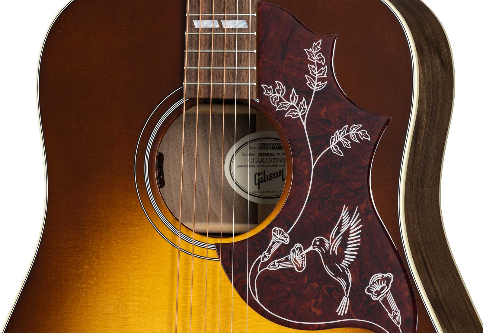 Gibson Hummingbird Studio Walnut Modern 2024 Dreadnought Epicea Noyer Noy - Vintage Sunburst - Guitare Folk - Variation 4