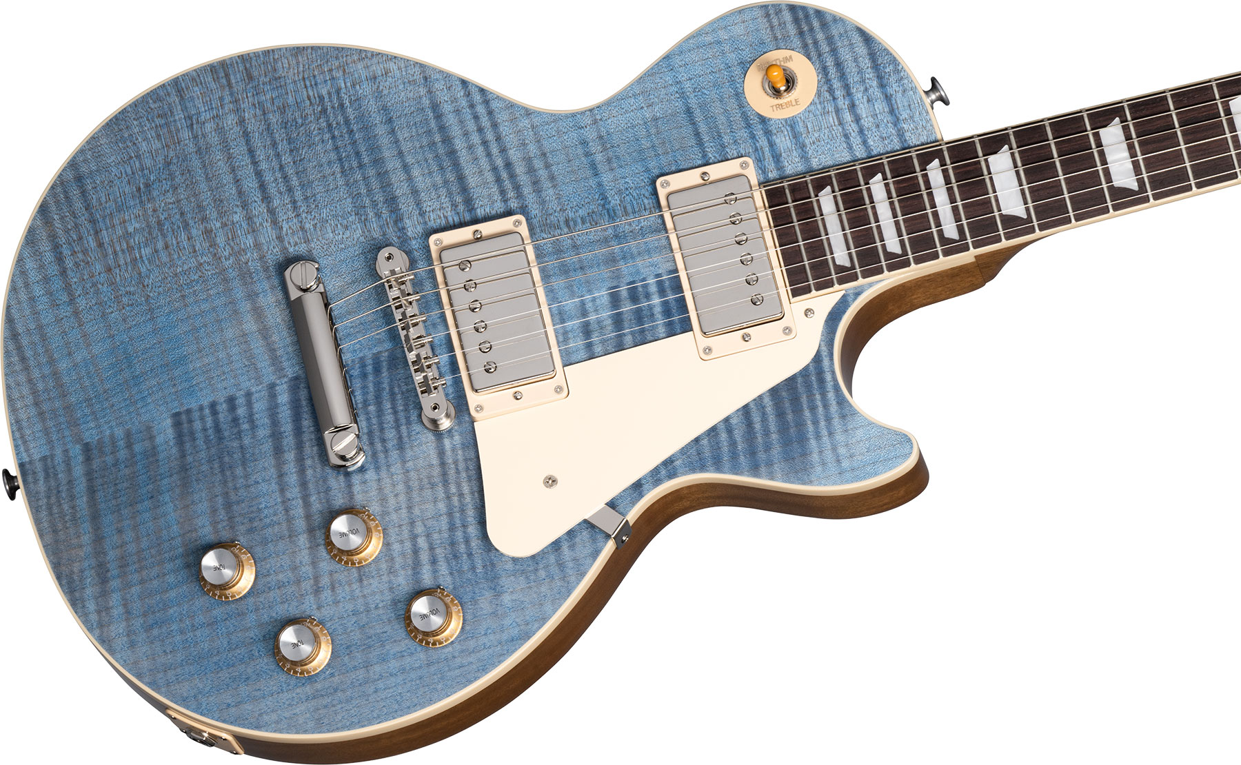 Gibson Les Paul Standard 60s Figured Original 2h Ht Rw - Ocean Blue - Guitare Électrique Single Cut - Variation 3