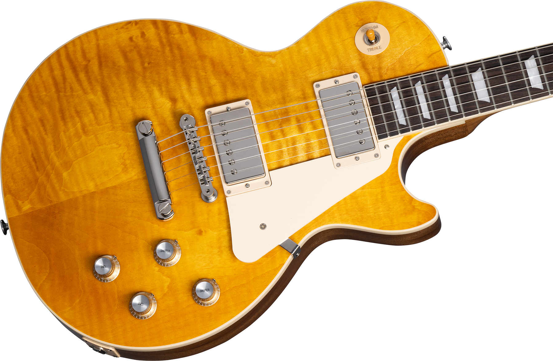 Gibson Les Paul Standard 60s Figured Original 2h Ht Rw - Honey Amber - Guitare Électrique Single Cut - Variation 3