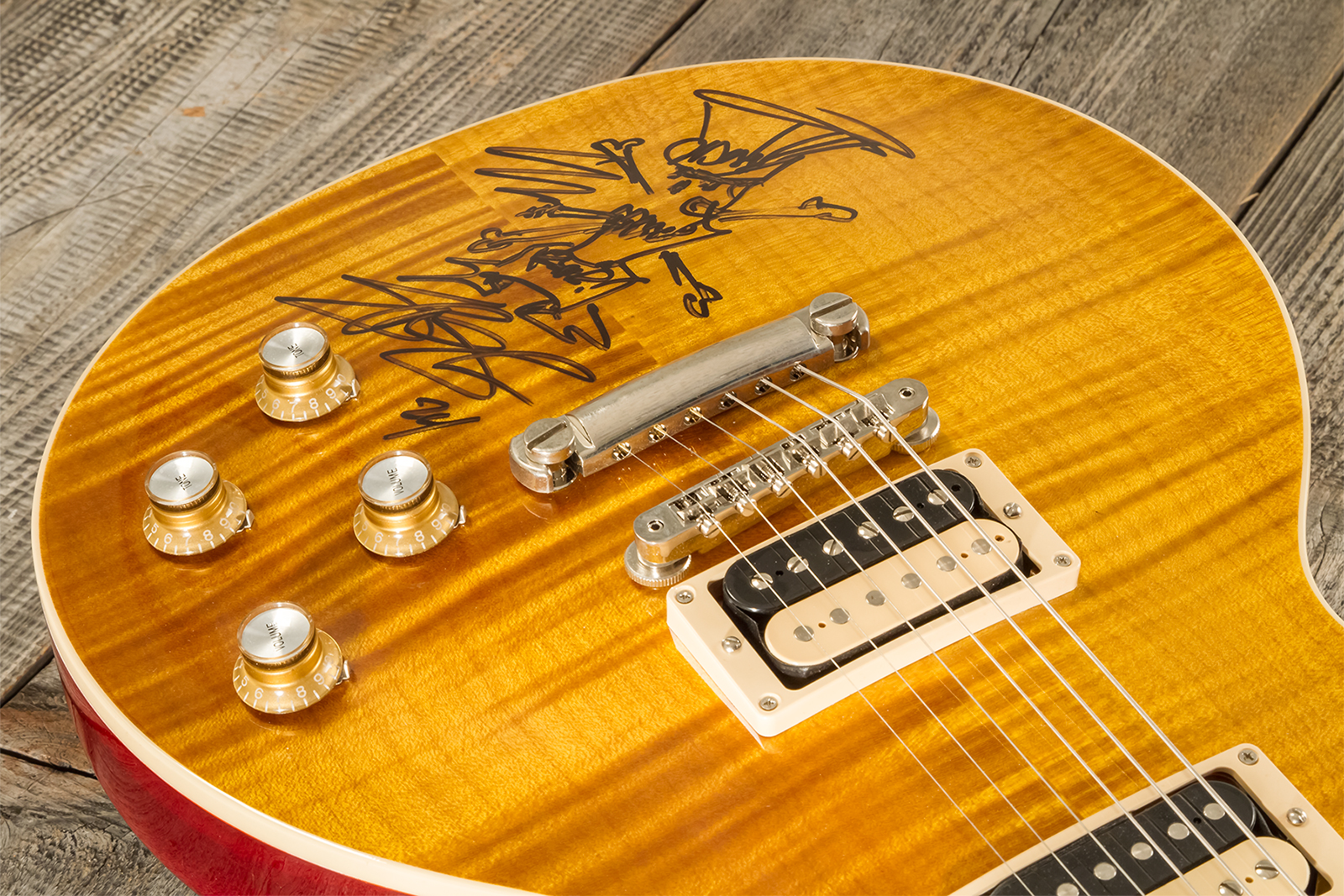 Gibson Slash Les Paul Standard 50's Signed Signature 2h Ht Rw #206630069 - Appetite Amber - Guitare Électrique Single Cut - Variation 3