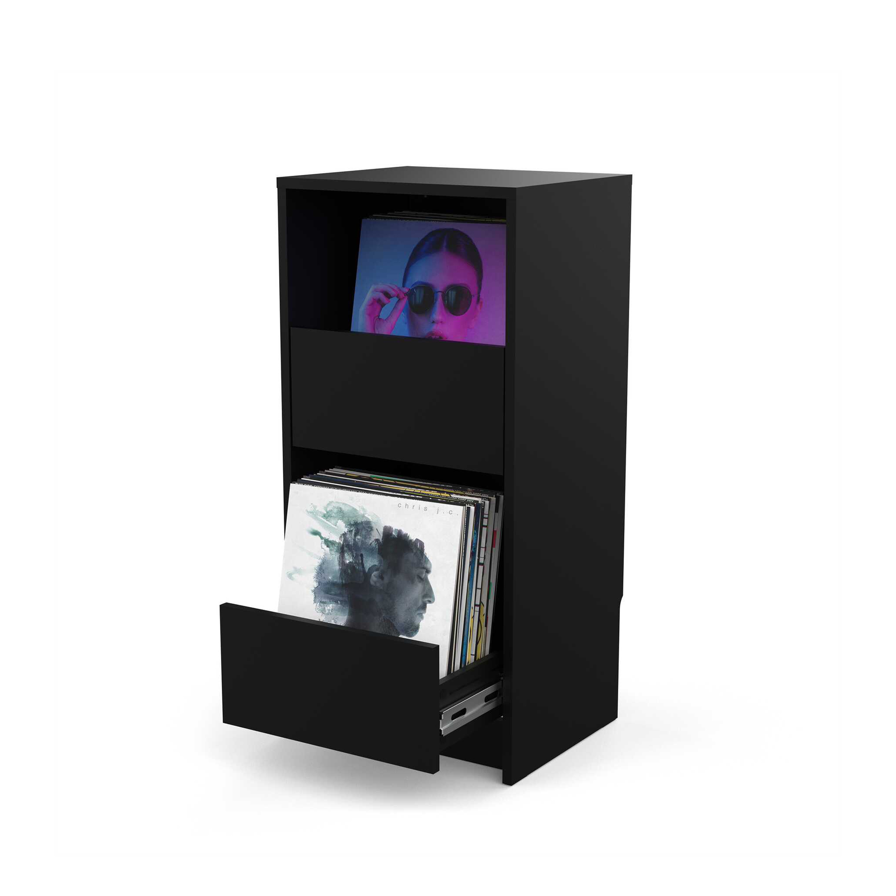 Glorious Vinyl Vault Black - Mobilier Rangement Dj - Variation 2