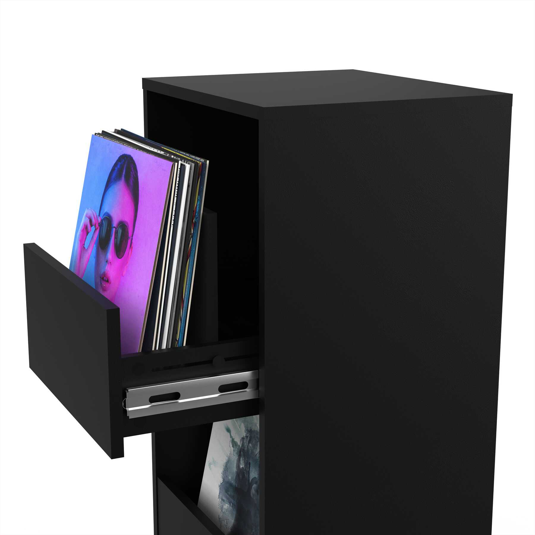 Glorious Vinyl Vault Black - Mobilier Rangement Dj - Variation 7