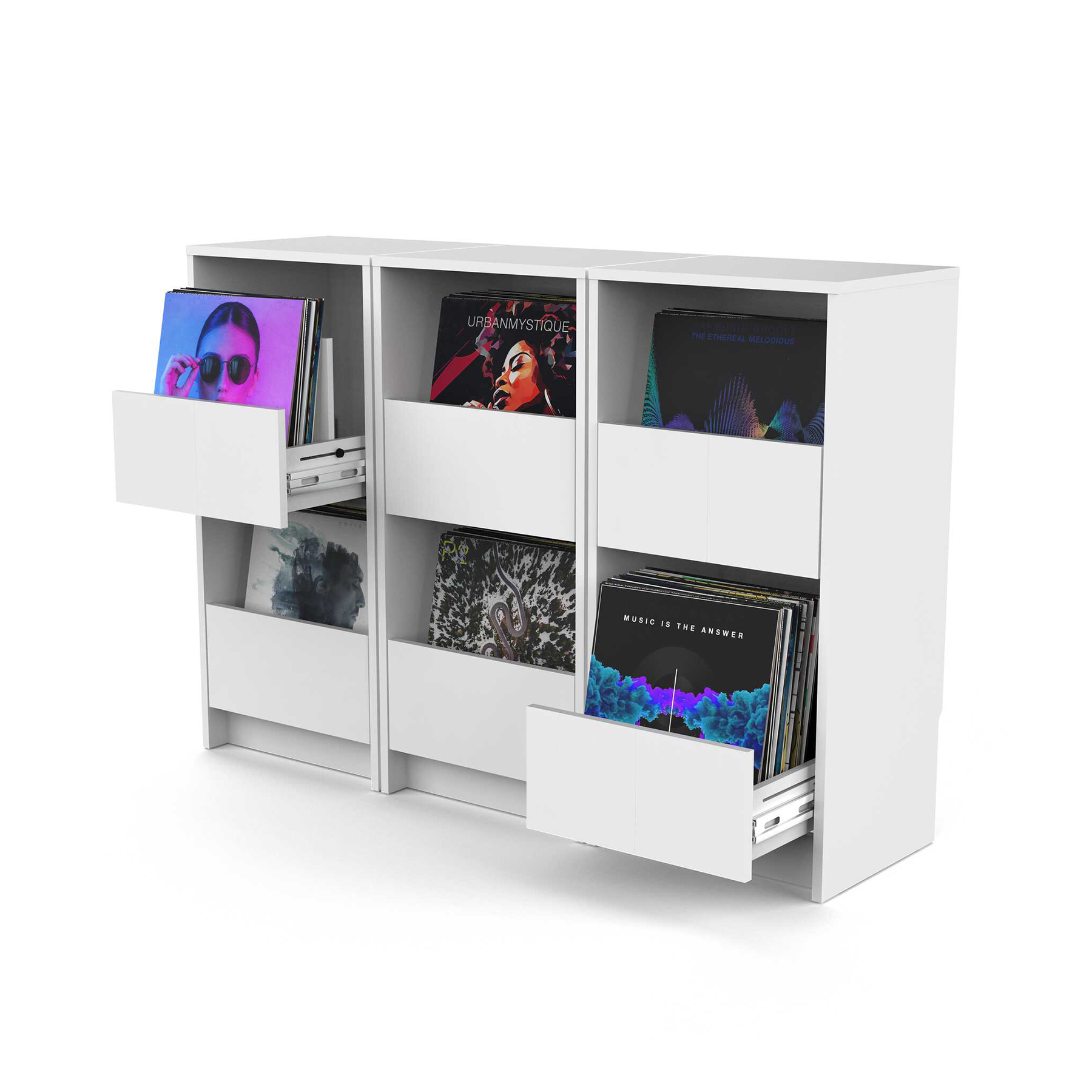 Glorious Vinyl Vault White - Mobilier Rangement Dj - Variation 6