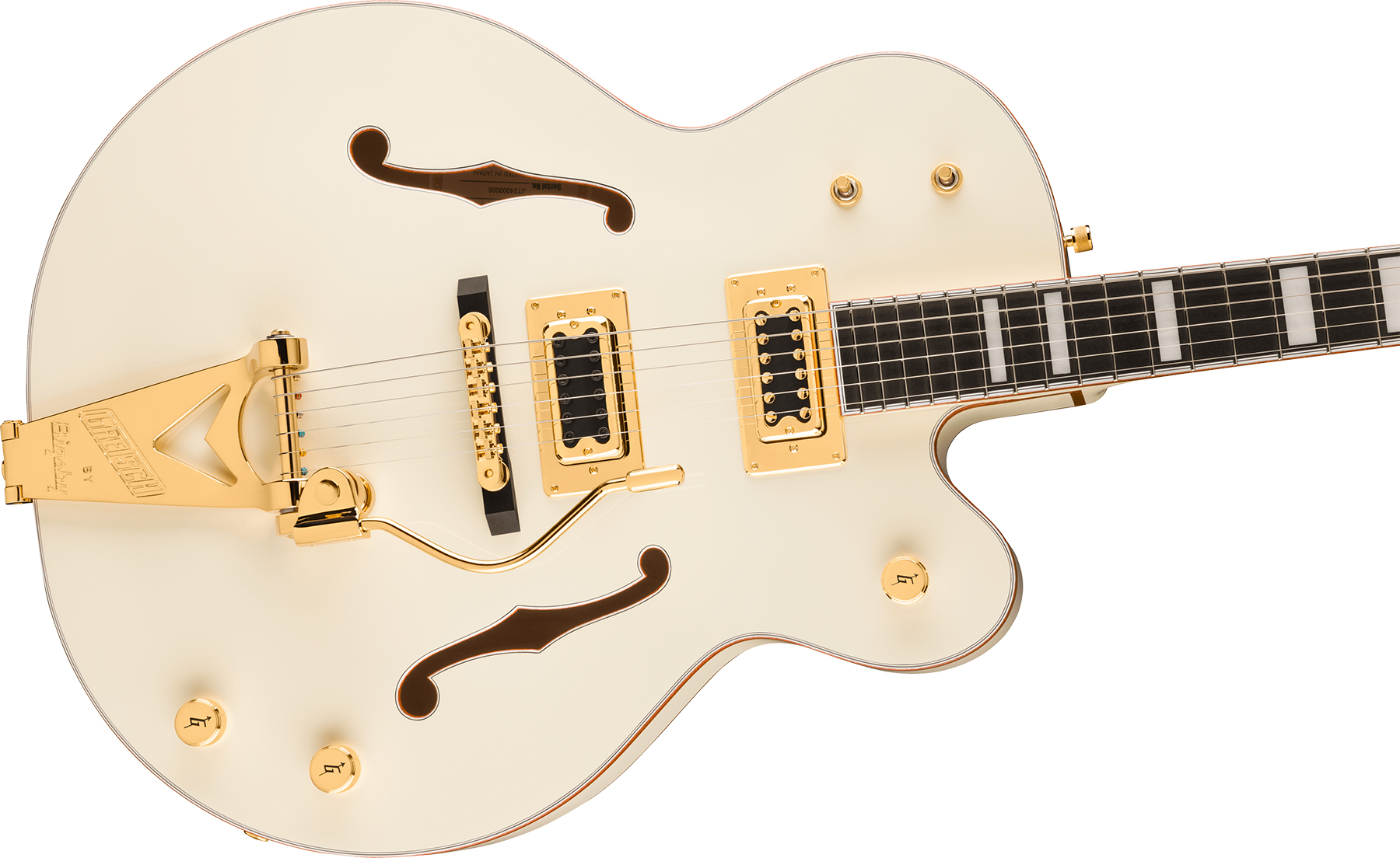 Gretsch Billy Duffy Falcon G8424tg Bigsby Jap Ltd Signature 2h Trem Eb - Vintage White - Guitare Électrique 1/2 Caisse - Variation 2