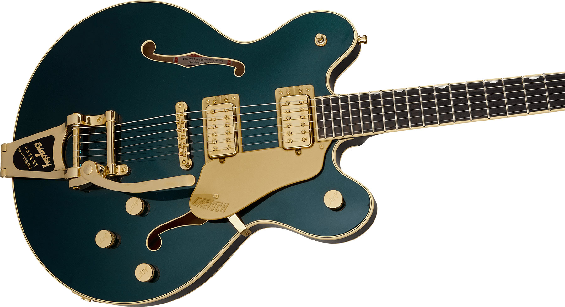 Gretsch Broadkaster Lx Center Block Dc Bigsby Gh Pro. Jap 2h Trem Eb - Cadillac Green - Guitare Électrique 1/2 Caisse - Variation 2